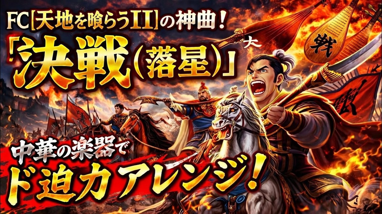 FC【天地を喰らうII】の神曲！『決戦』(落星) 中華の楽器でド迫力アレンジ！（追い込み作業用兼10分）