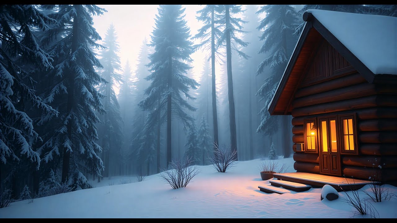 🔴 Peaceful Snowy Morning ☕ Calm Study & Work Focus Ambience