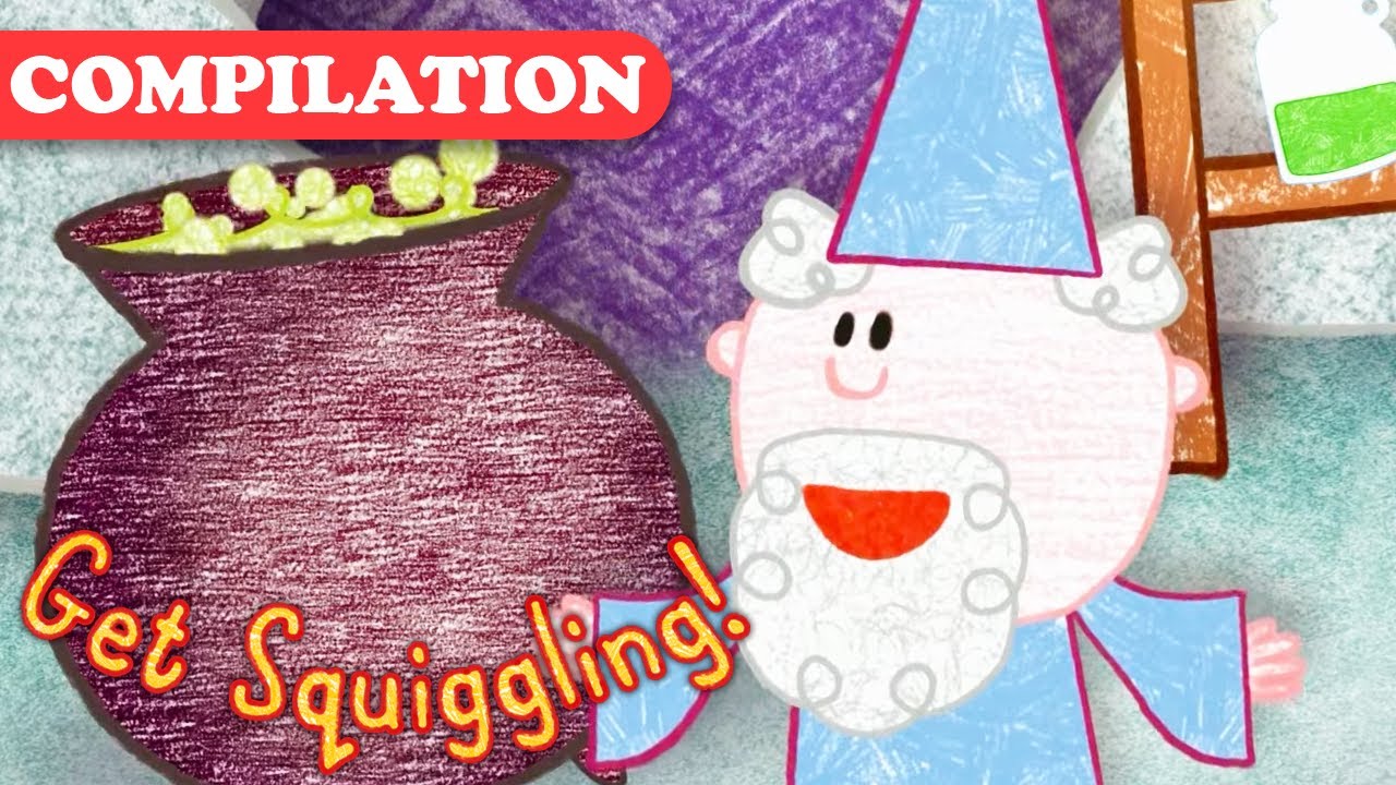 How to Write the Letter N and Draw a Wizard | Get Squiggling! | HD Compilation