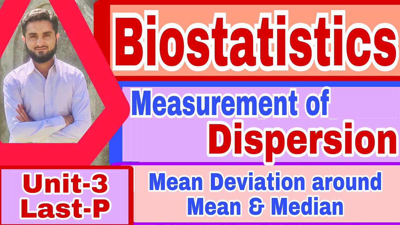Measurement of Dipersion(mean deviation around Mean & Medain{biostatistics}Unit-3[Last-P]BSN/Post-RN