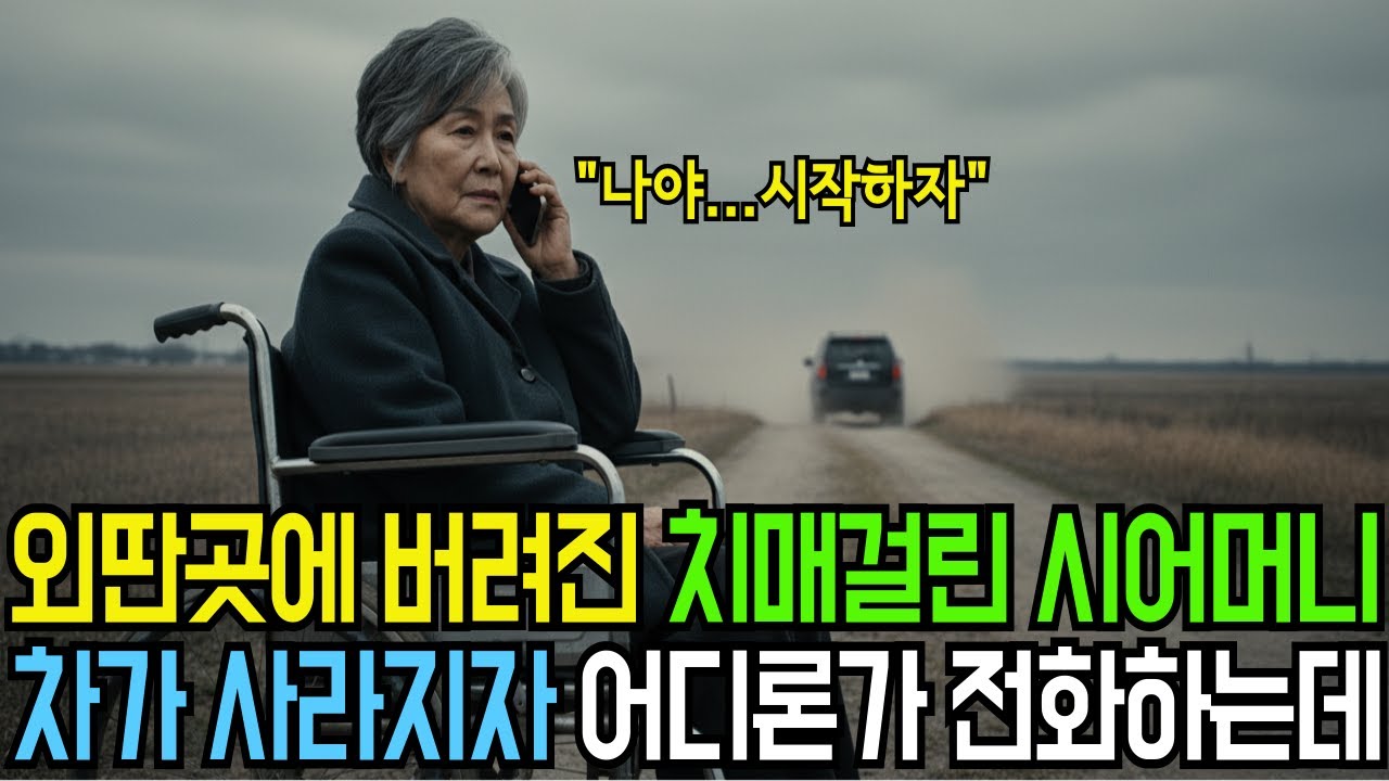 치매 시어머니 들판에 버린 며느리… 한 통의 전화로 며느리 인생이 끝났습니다