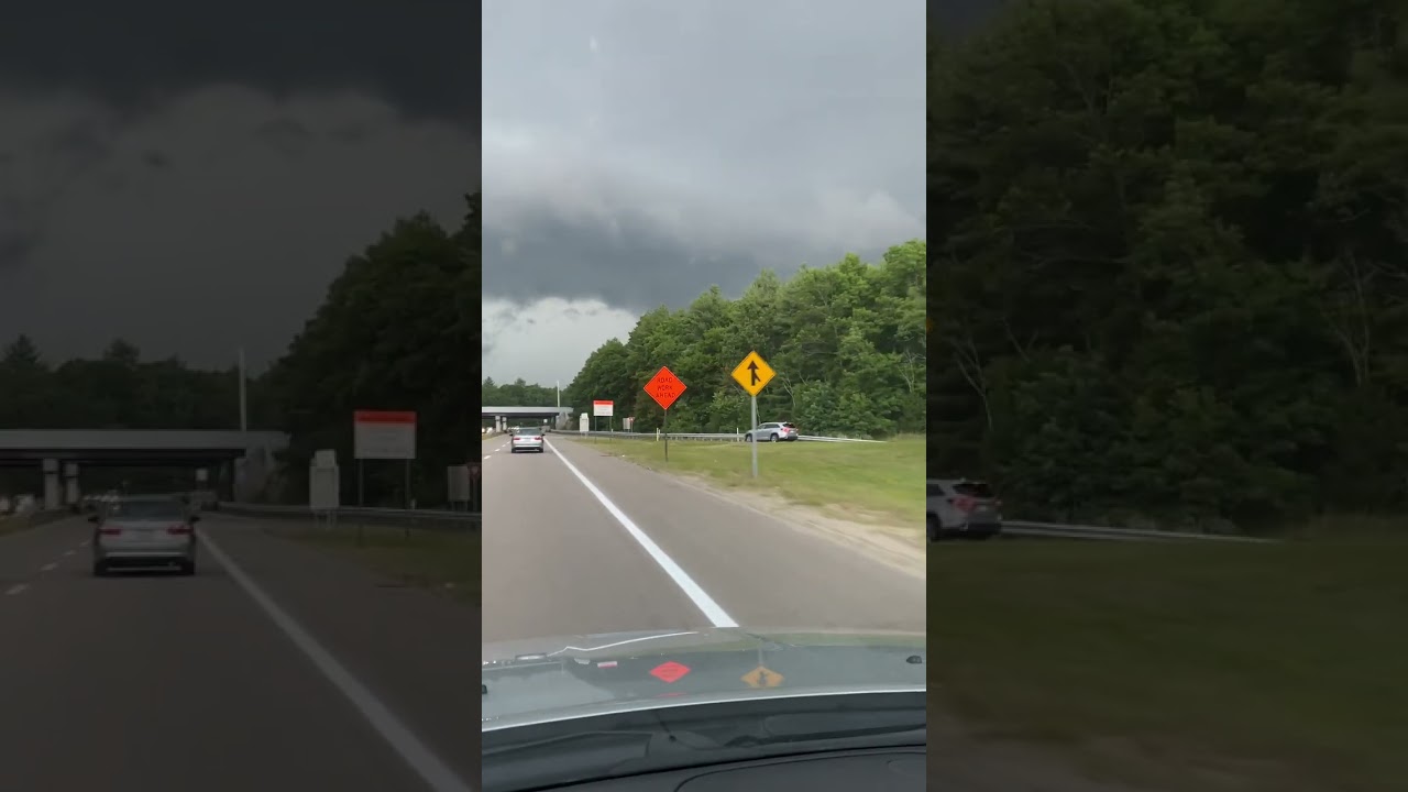 Rotating mesocyclone w/ funnel cloud/lowering