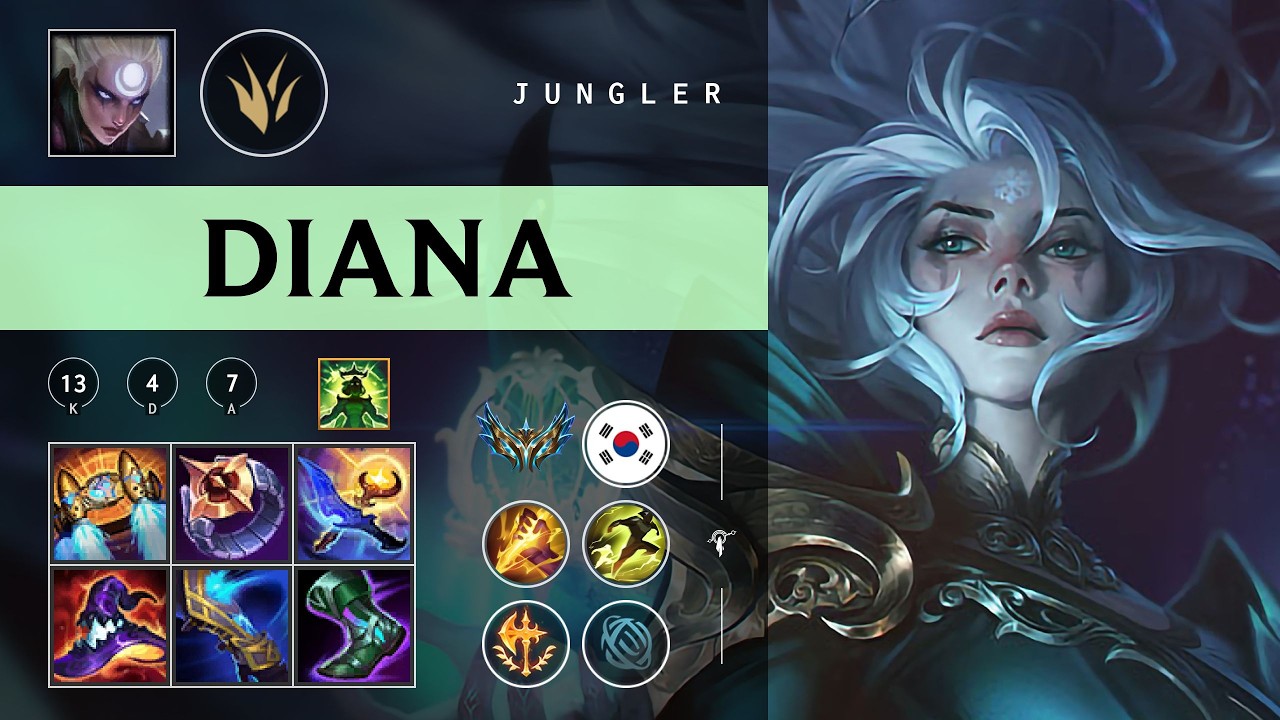 Diana Jungle vs Nidalee - KR Challenger Patch 26.04