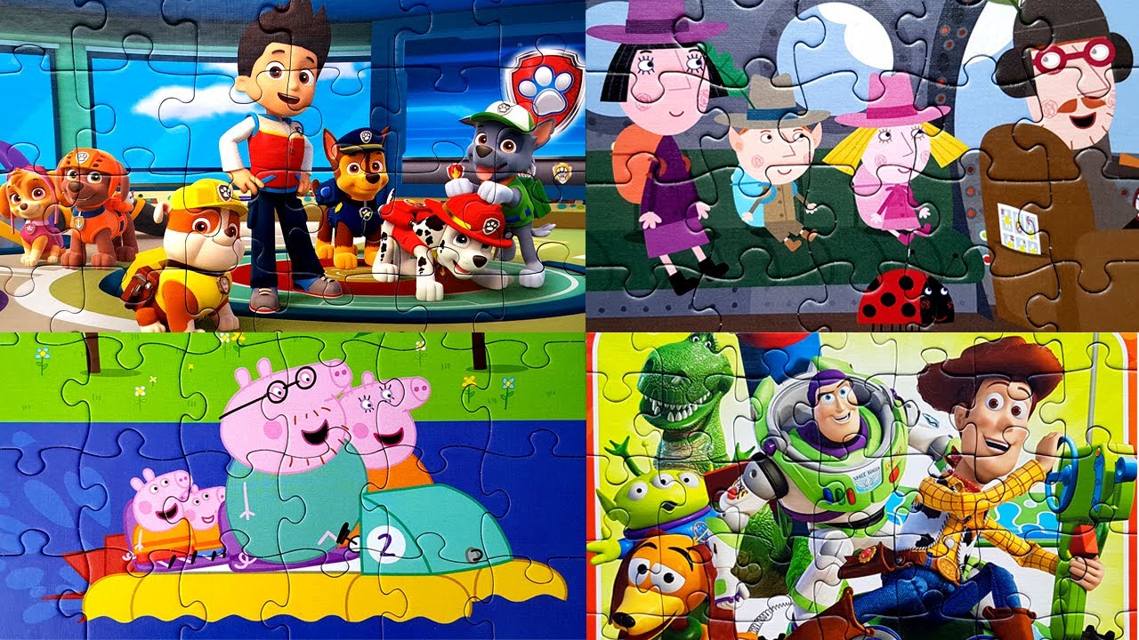 PUZZLES Peppa Pig, Paw Patrol, Toy Story Compilation Puzzles video for kids PUZZLES Video for Kids