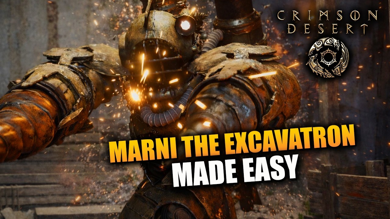Crimson Desert Marni's Excavatron Boss Fight Made Easy (How to Beat Marni's Excavatron)