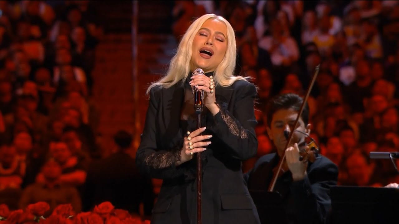 Christina Aguilera performing 