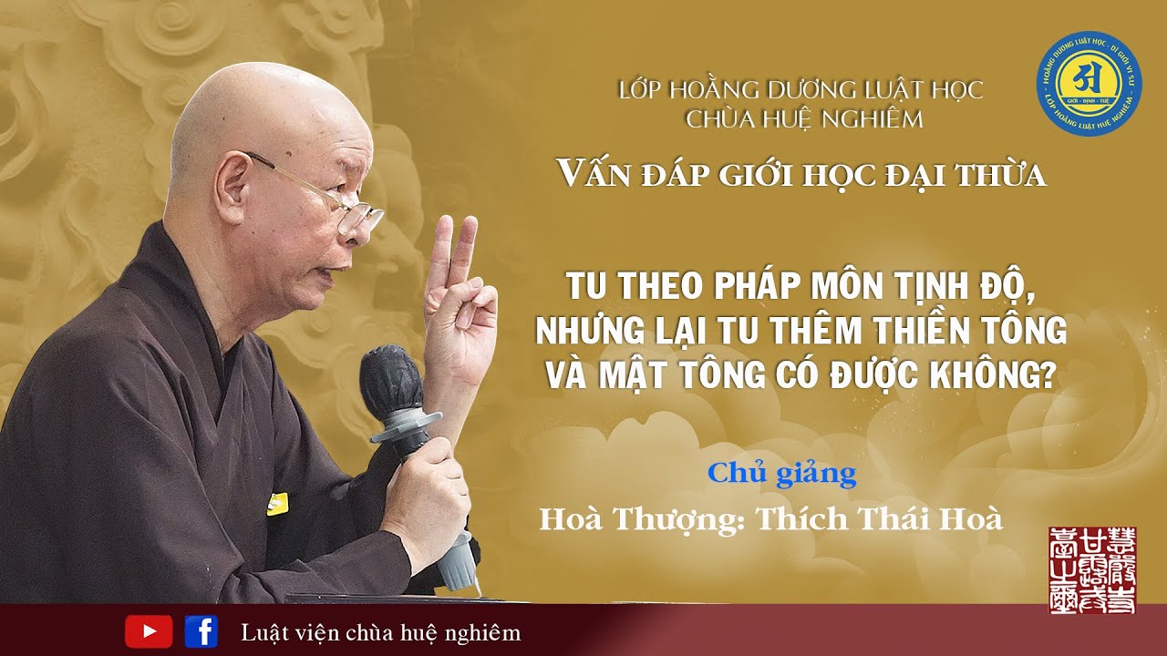 TU PHÁP MÔN TỊNH ĐỘ, NHƯNG TU THÊM THIỀN TÔNG VÀ MẬT TÔNG CÓ ĐƯỢC KHÔNG? HT THÍCH THÁI HOÀ GIẢNG.