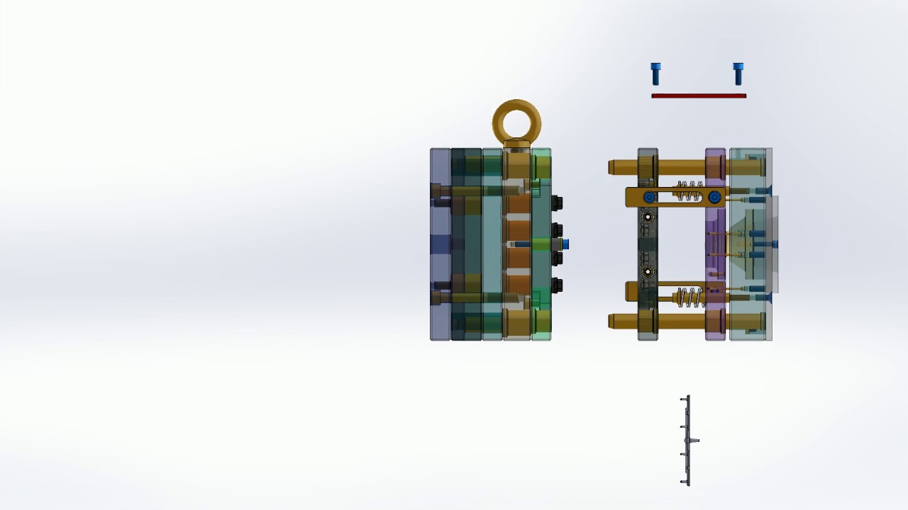 3 plate injection mold pinpoint gate