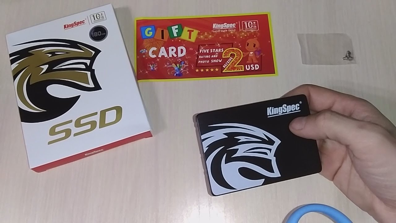 KingSpec SSD 180Gb Распаковка | Тест скорости на SATA2