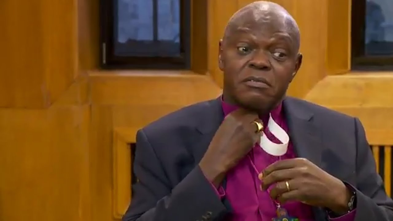 John Sentamu puts dog collar back on during Andrew Marr interview