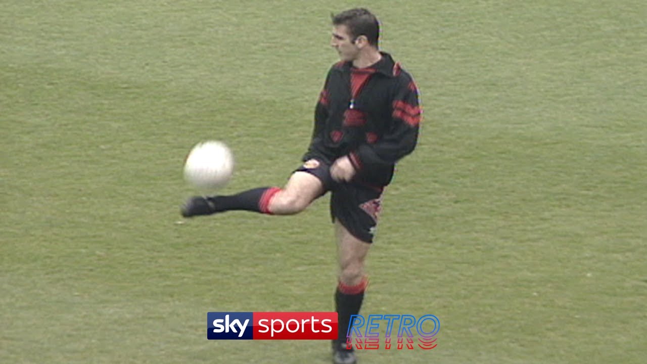 Eric Cantona shows off his skills