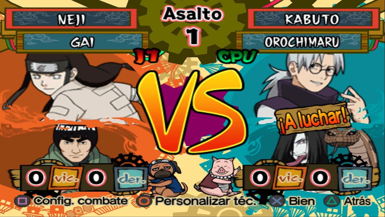 Neji (Clássico) VS Kabuto - Naruto Shippuden Ultimate Ninja 5
