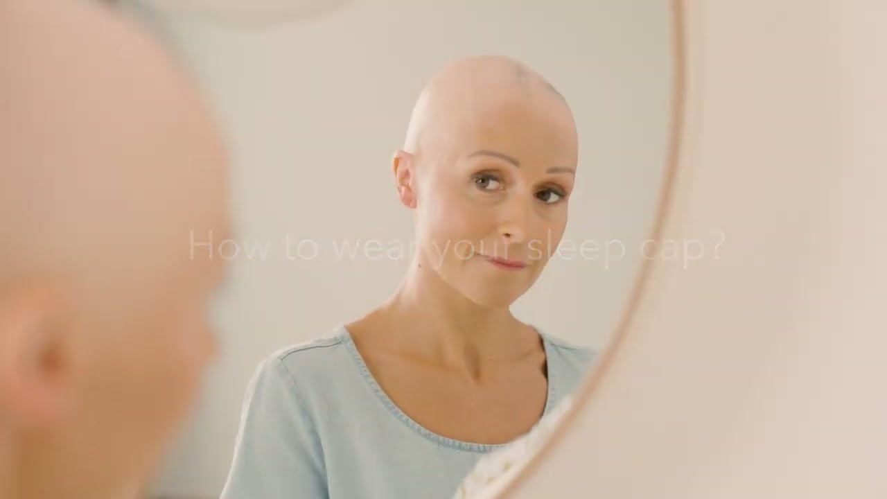 How to wear your Sleep Cap by Rosette la Vedette after Chemo or Alopecia