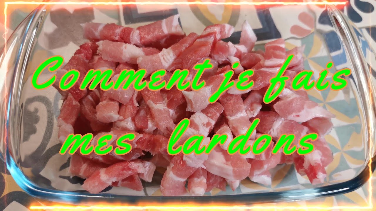 Comment je fais mes lardons. How I make my bacon.