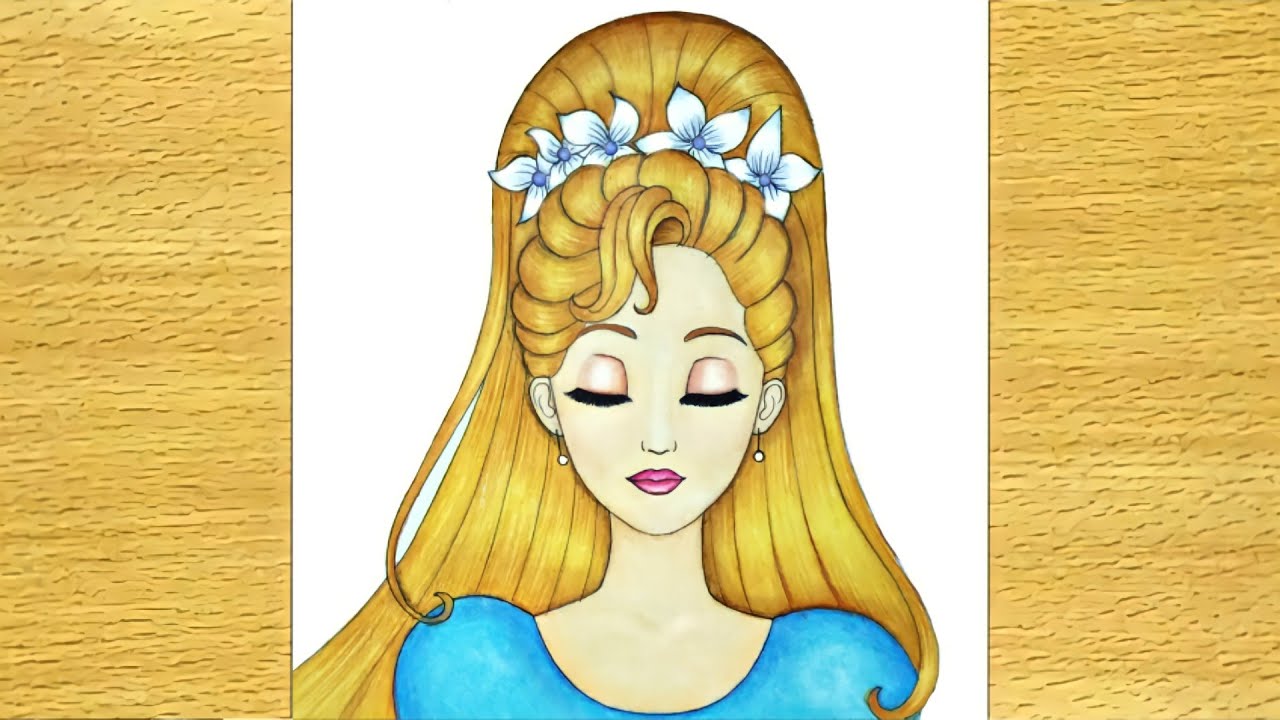How to draw Thumbelina || easy step by step || thumbelina drawing tutorial