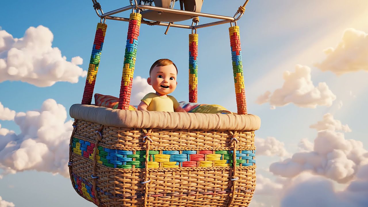 Bebê do Fortnite Flutuando em um Balão de Arco-Íris | Canções Infantis e Rimas para Crianças
