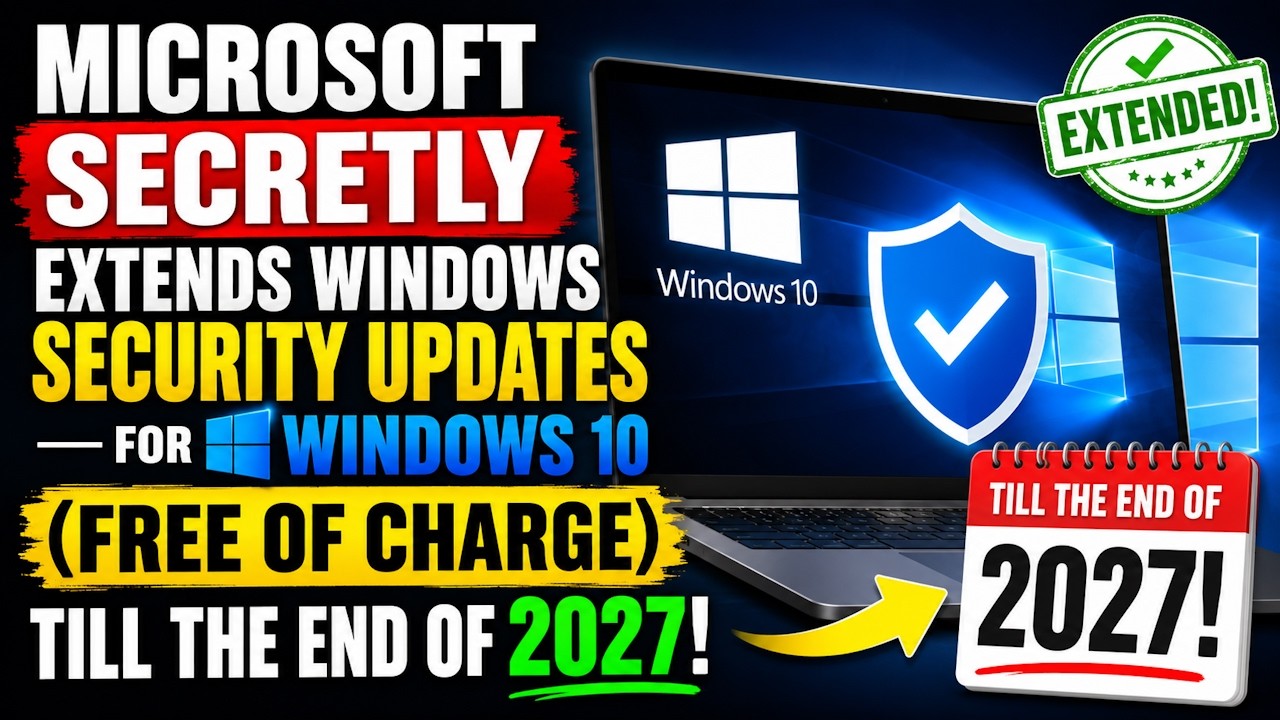 ✅ СРОЧНО: Microsoft тайно продлила БЕСПЛАТНЫЕ обновления безопасности для Windows 10 до октября 2...