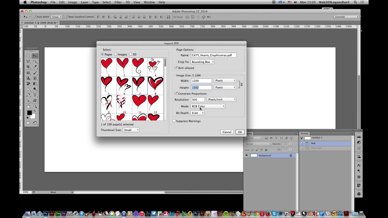 Opening and place PDF documents in Photoshop tutorial - how to guide