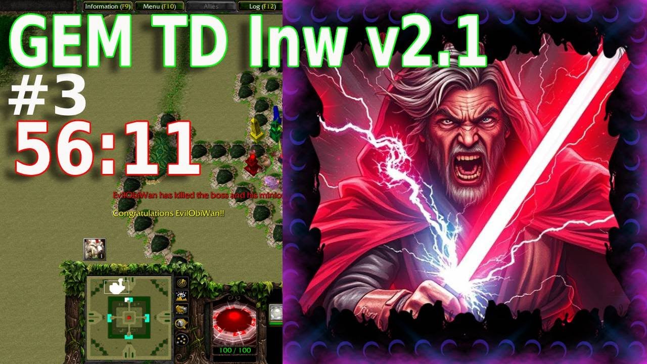 Warcraft 3 | Gem TD Inw v2.1 #3 | 56:11