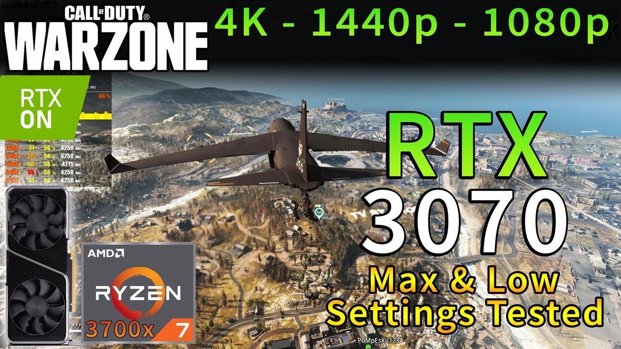 Call of Duty: WARZONE | RTX 3070 | Ryzen 7 3700x | 4K - 1440p - 1080p | Ultra & Low Settings