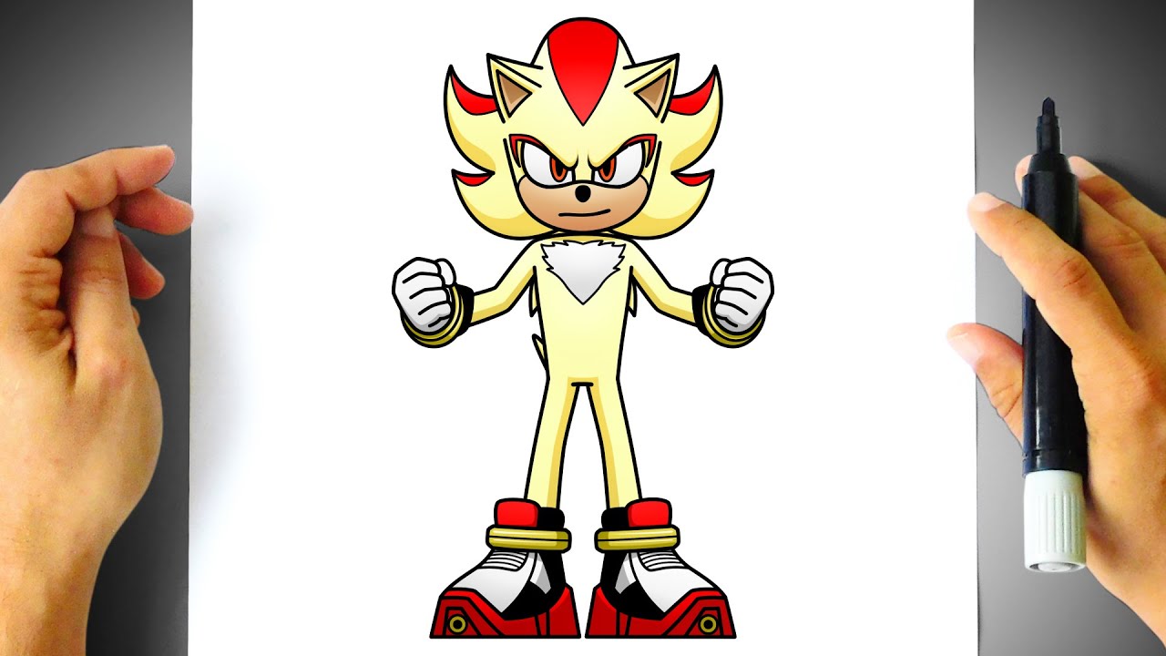 How to DRAW SUPER SHADOW from Sonic the Hedgehog 3 Movie - Draw and Color