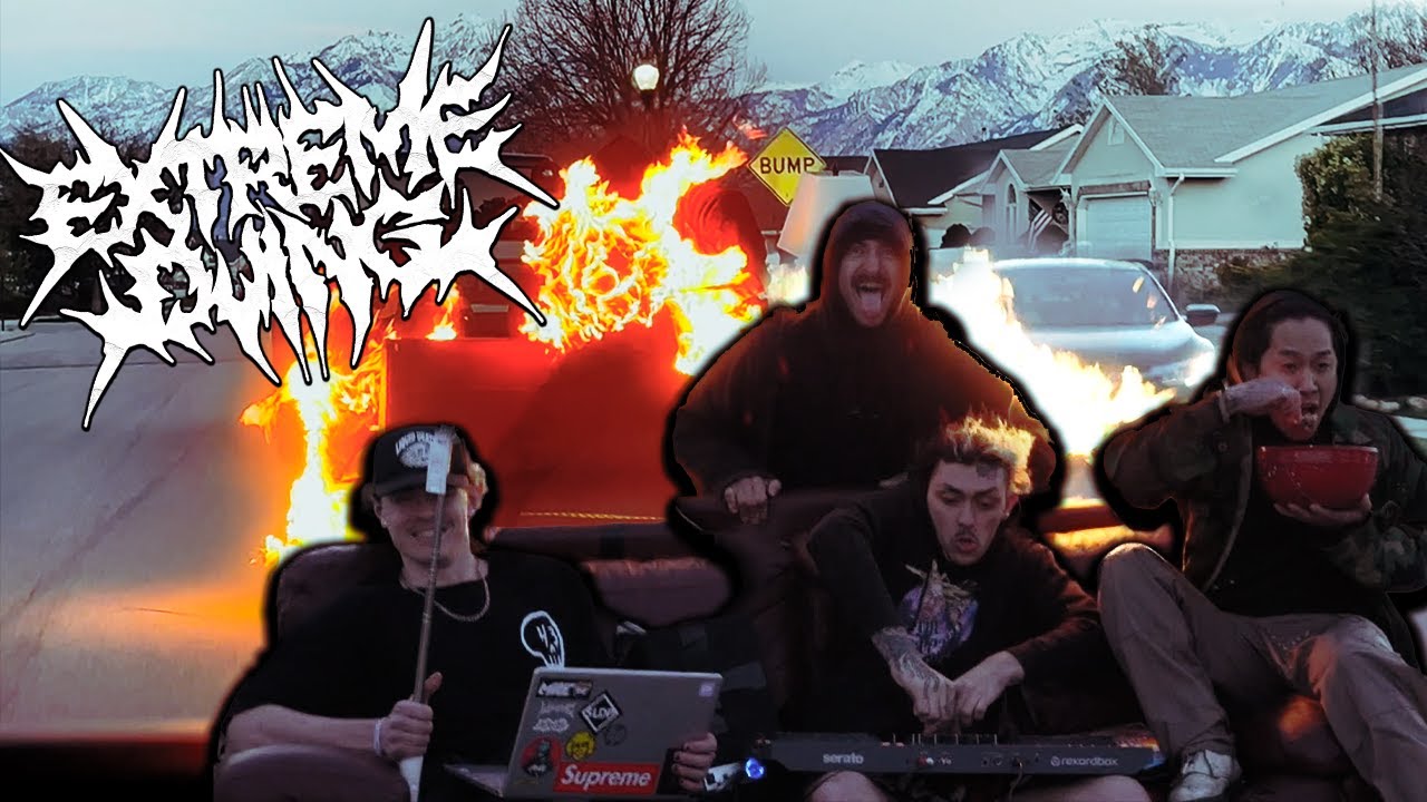 EXTREME DJING: SUBURBAN COUCH FIRE SURF DJING