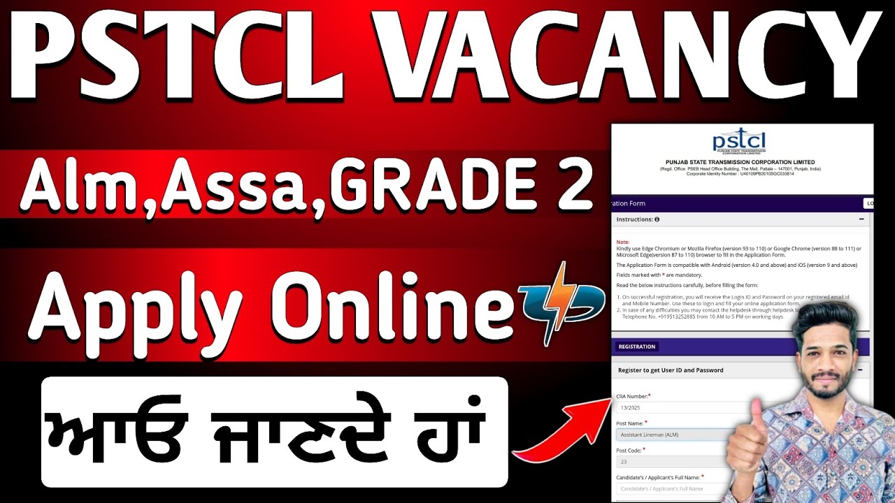 Pstcl New Recruitment Apply 2025 | Alm,Assa,Grade 2 Pstcl Vacancy Apply Online Punjab | alm Apply
