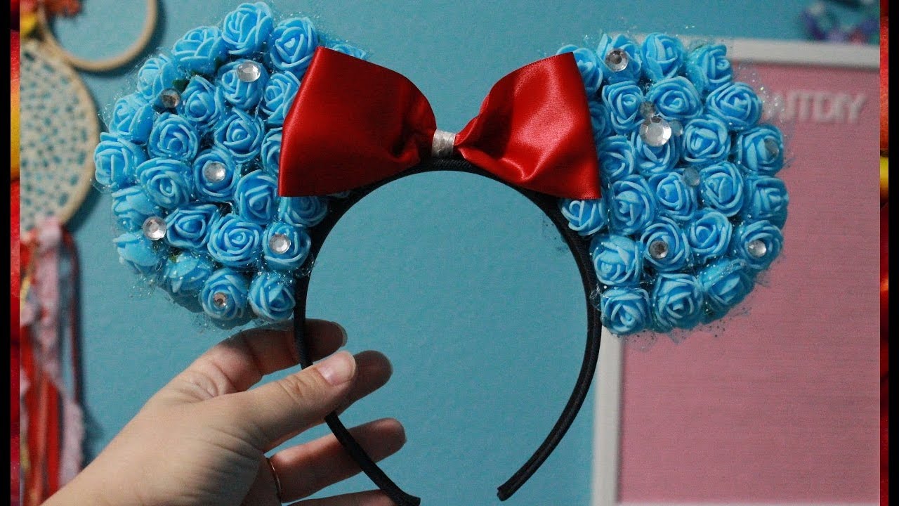 NO SEW ROSE CLUSTER MICKEY EARS- 4th of JULY INSPIRED