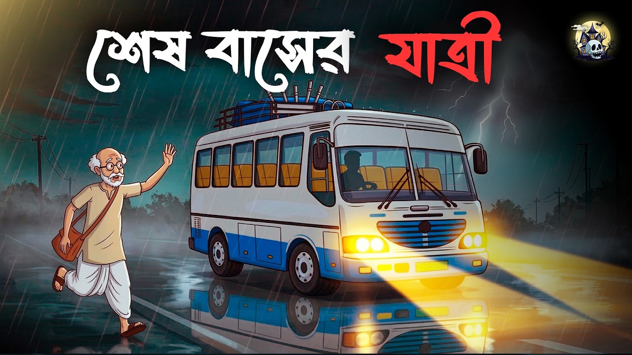 রাত দশটার বাস | Bengali Horror Story | Bengali Horror cartoon | Gram Banglar Bhuter Golpo