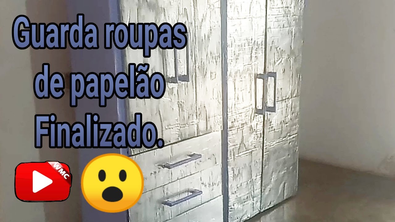 Móvel de papelão/ Guarda roupa finalizado - Wallen Sousa