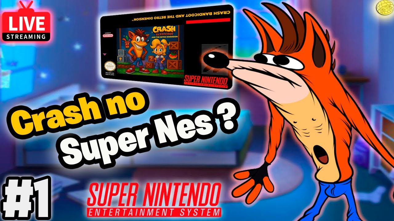 Crash no SNES? Bora ver essa Delícia (Live- 14)