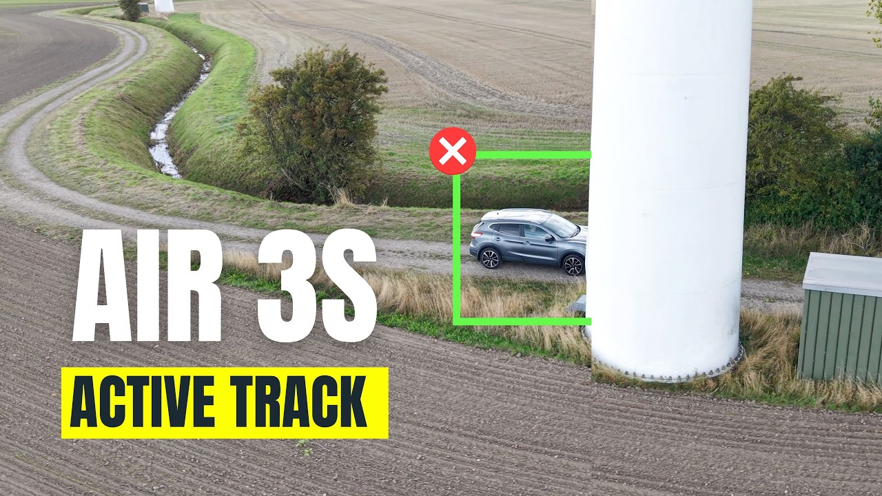 Car DJI Air 3S ActiveTrack & Obstacle Avoidance Test