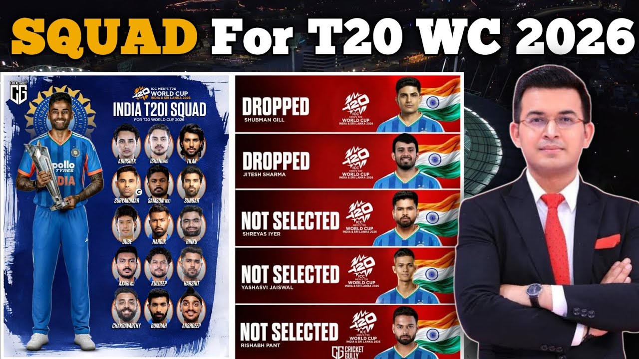Team India T20 World Cup Squad 2026 | No Gill, Jitesh For T20 WC | Ishan Kishan Returns To T20 Squad