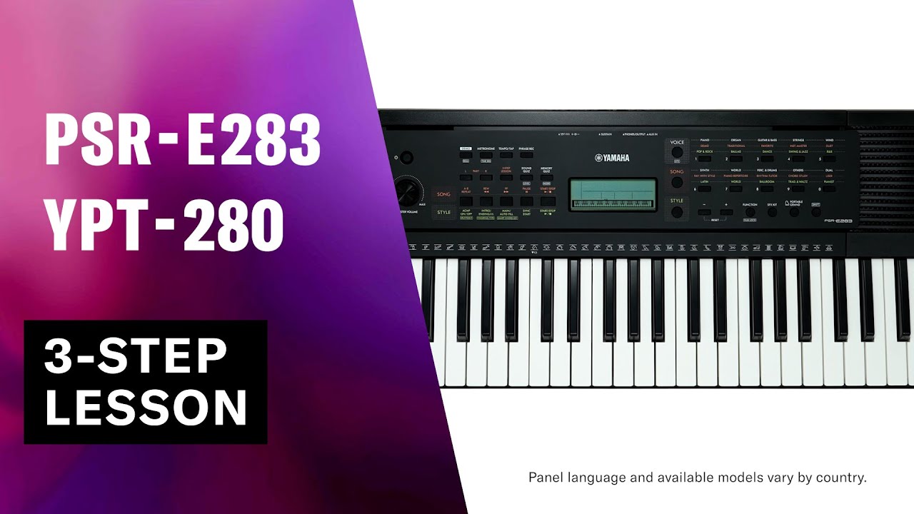 Портативная клавиатура Yamaha PSR-E283 / YPT-280. Видеоурок 6 из 3 шагов.