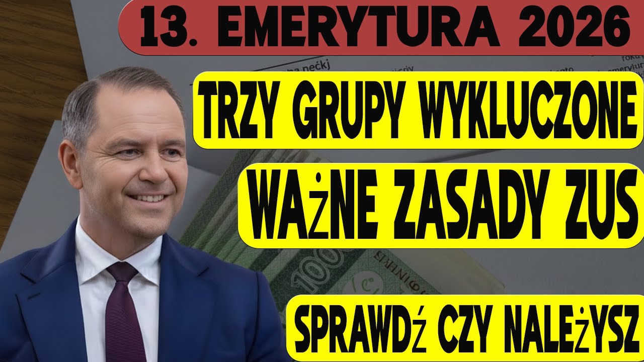 👉 13. emerytura 2026: Sprawdź, czy nie jesteś w jednej z 3 wykluczonych grup