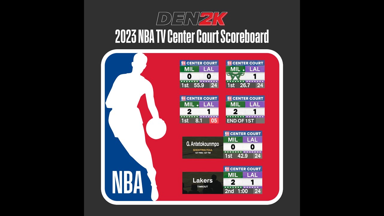 2023 NBA TV Center Court Scoreboard Mod by DEN2K | NBA 2K23 PC Mod and Gameplay