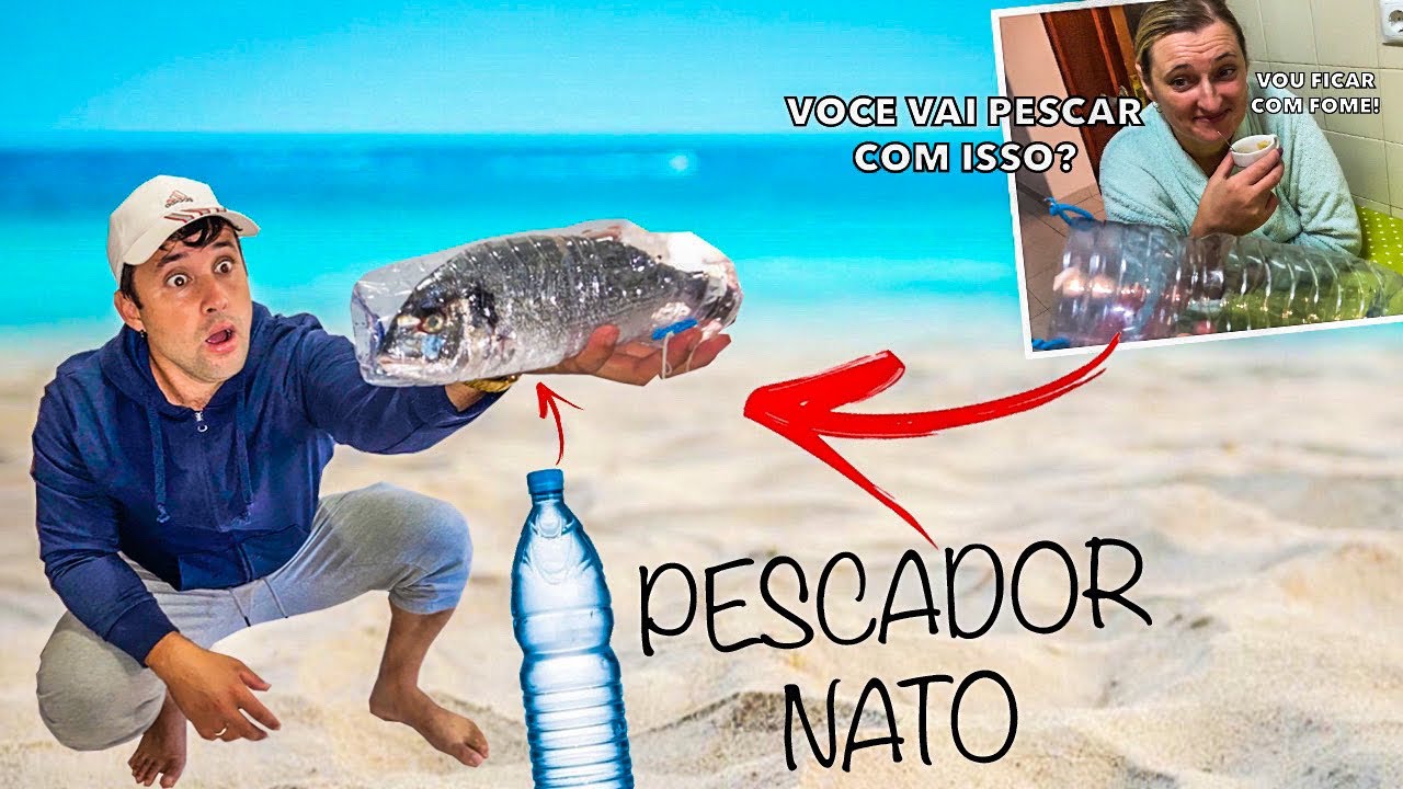 ARMADILHA de GARRAFA PET para PEGAR PEIXES na PRAIA 🐟🎣🏖