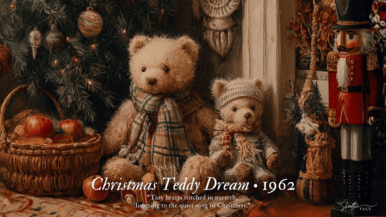 Christmas Teddy Dreams 🧸🎄 | Soft Christmas Piano Music for Cozy Nights, Sleep & Focus | 4K