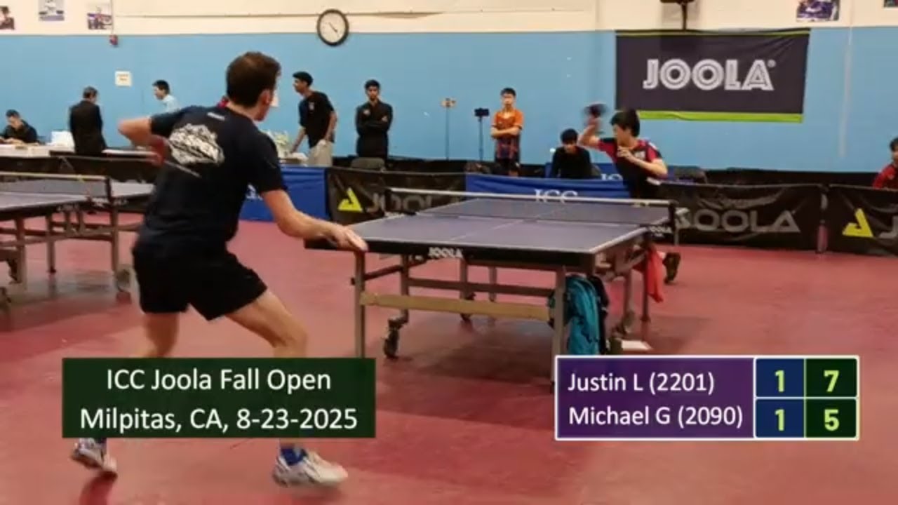 Brutal Ending - Justin Liu (2201) vs Michael Groom (2090) at ICC JOOLA FALL OPEN on 8-23-2025