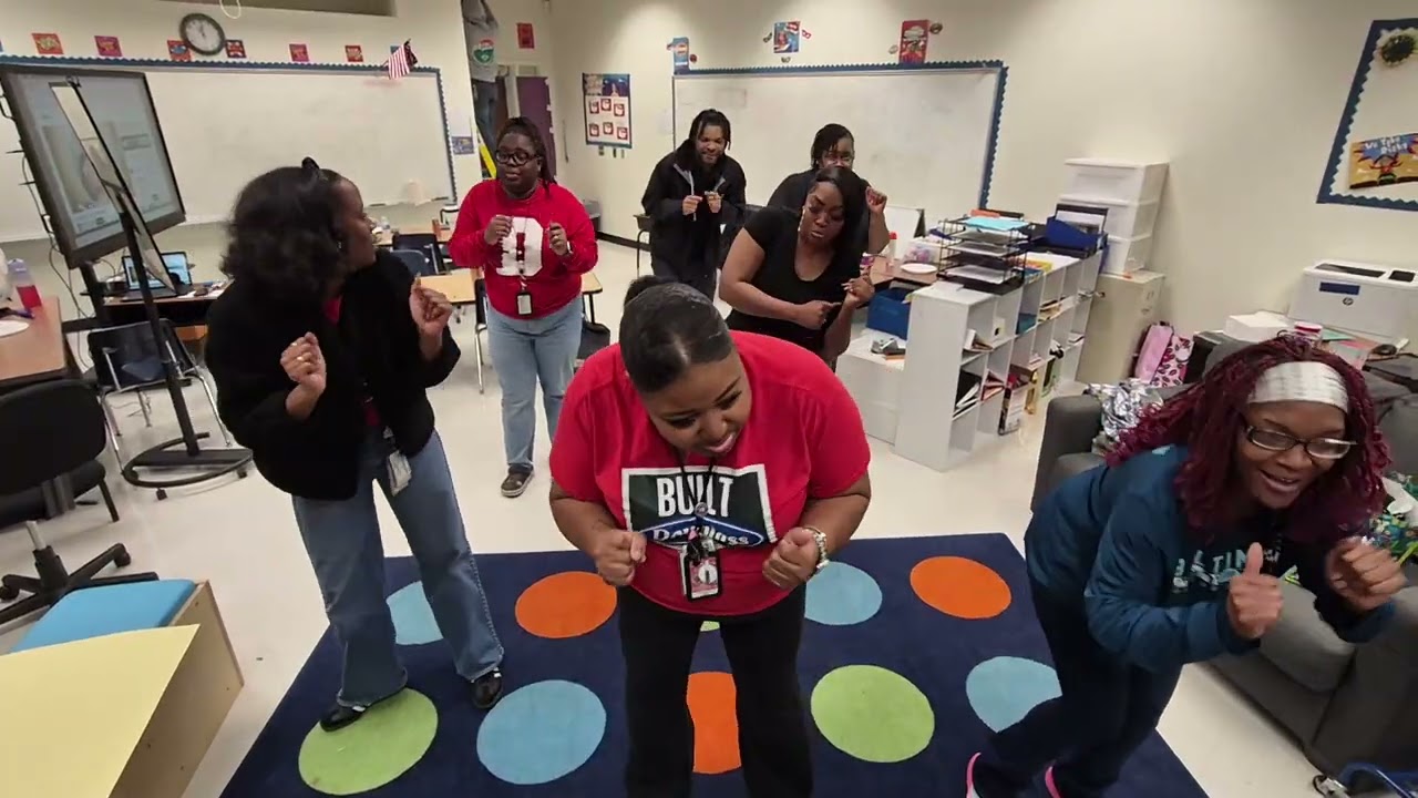 Douglass Teachers Dancing. Smile Kirk Franklin