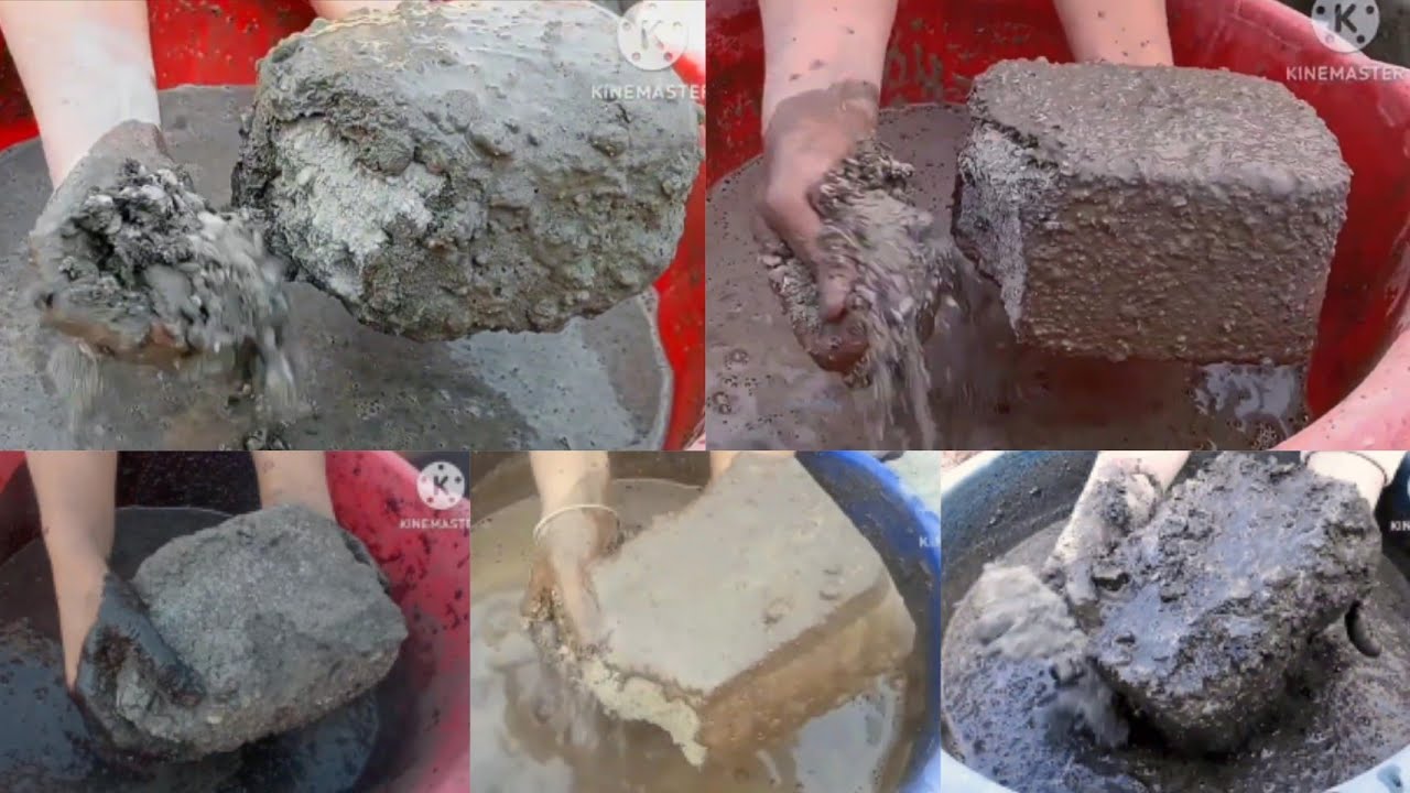 ASMR || Nonstop water crumbling of different textures of huge blocks shape|| #oddlysatisfying