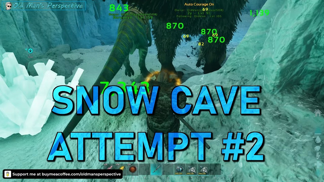SNOW CAVE Artifact Of The Strong (2nd Attempt)  - Ark Survival Ascended - The Island (EP235)