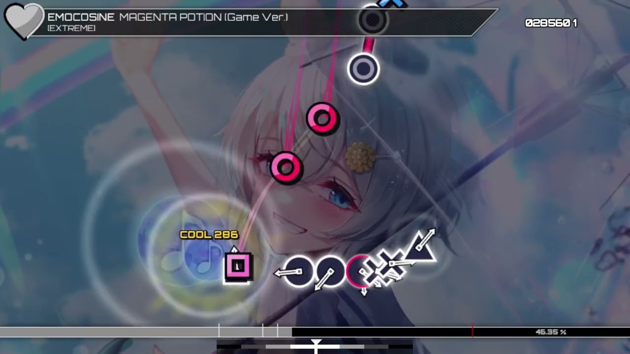 【Project Heartbeat】Magenta Potion【Extreme 9.5★】Chart View