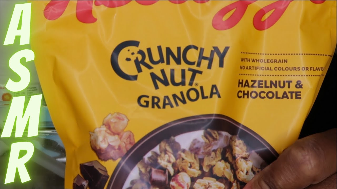 ASMR Crunchy Nut Granola CEREAL NO TALKING EATING SOUNDS