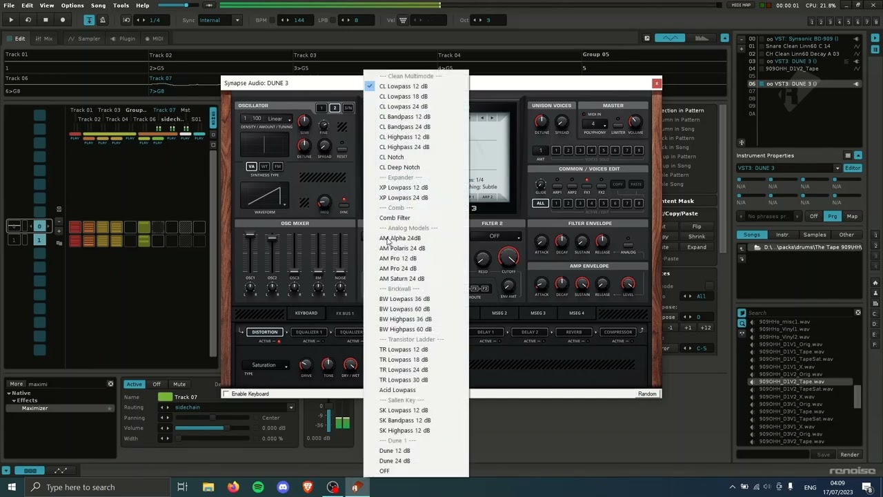 making a groovy techno beat in renoise in 18 minutes