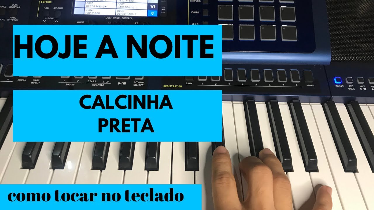 Como tocar HOJE A NOITE no teclado