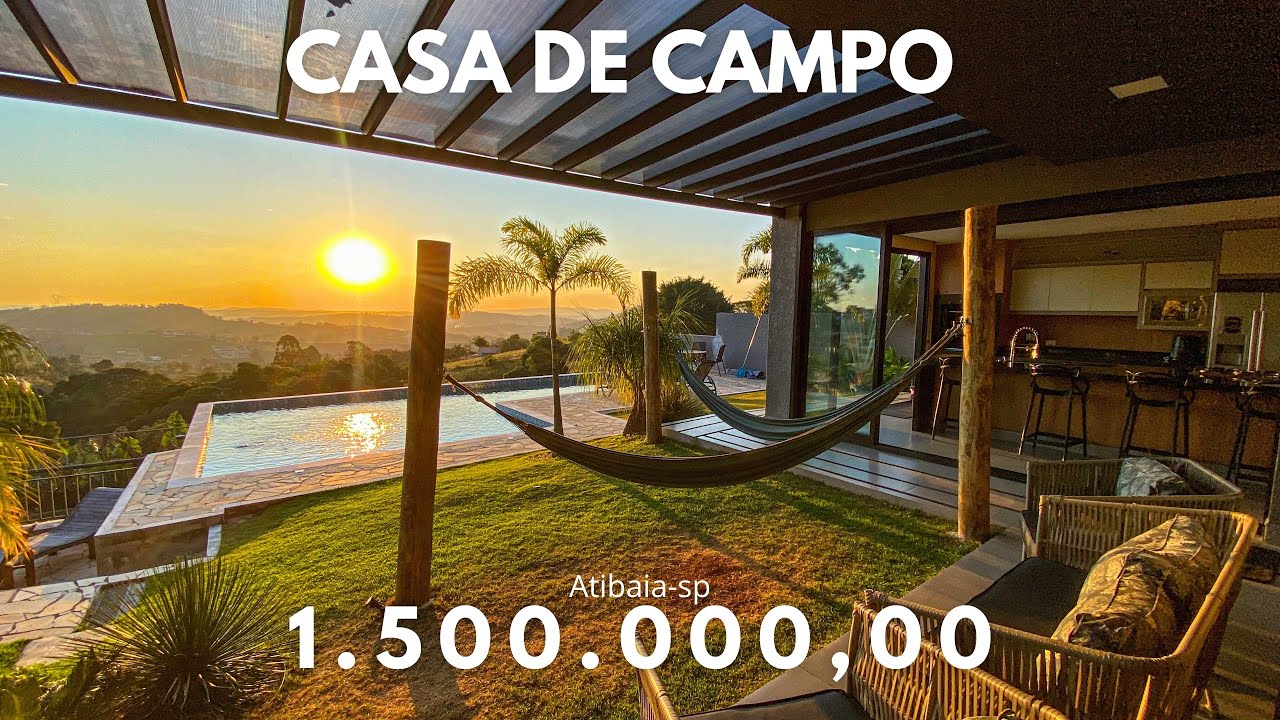 VENDIDO Uma vista de tirar o fôlego, casa moderna em condomínio, porteira fechada, Atibaia-sp