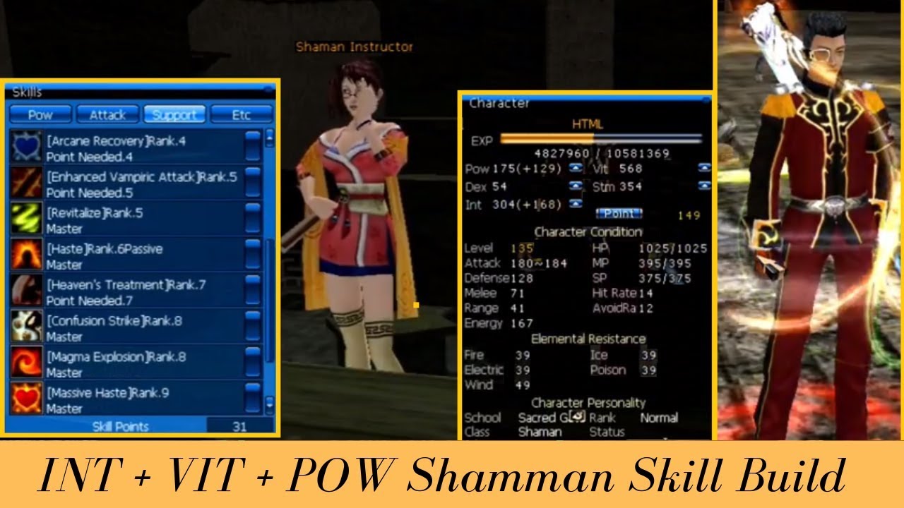 🎮INT + VIT + POW Shaman | Skill Build | Cap 135 | RAN PH Klasik