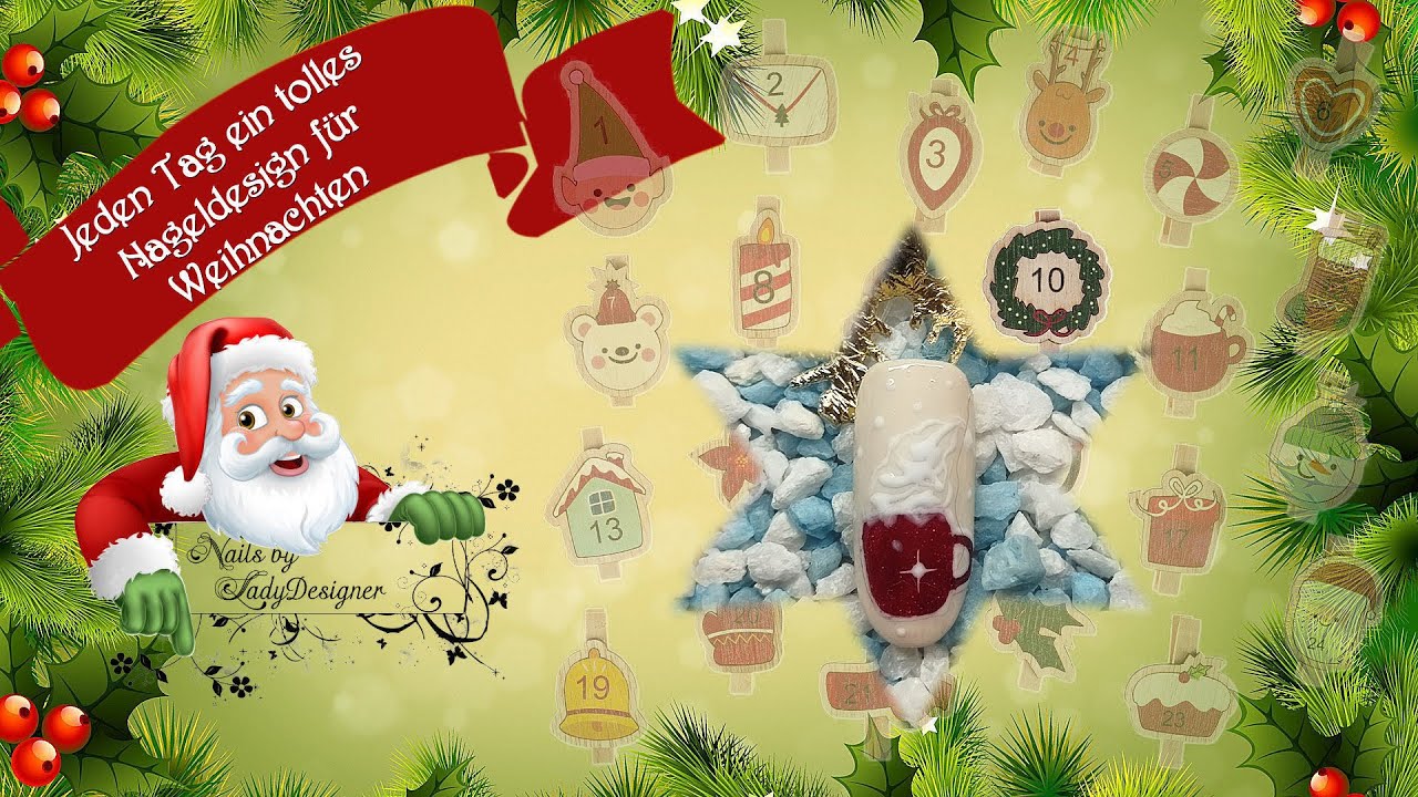 Tür 10 - Adventskalender - Tasse mit Sahnehäubchen / NailsbyLadyDesigner