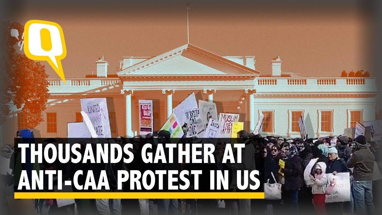 Anti-CAA-NRC Protesters in Washington DC Say Indian Embassy Tried to Thwart Rally | The Quint